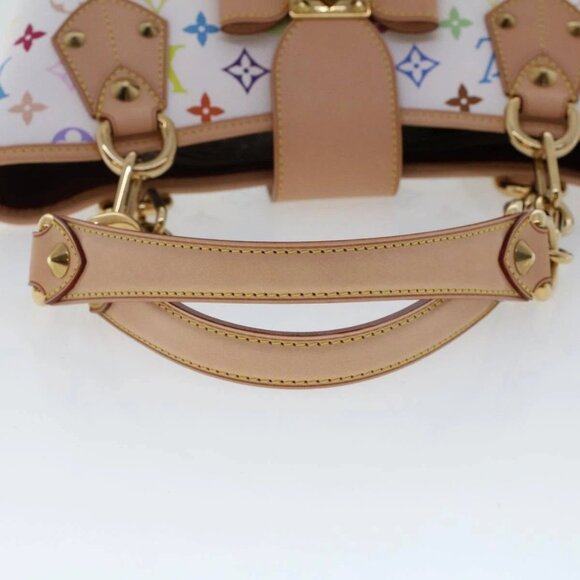 LOUIS VUITTON Monogram Multicolor Annie MM Tote Bag White M40307 LV Auth hk795SM - Picture 8 of 16